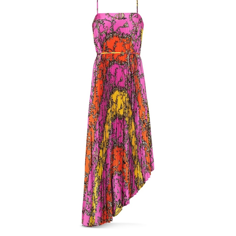 Milly Irene Chain pleated dress -multi color Size 0 - new with tags never worn!